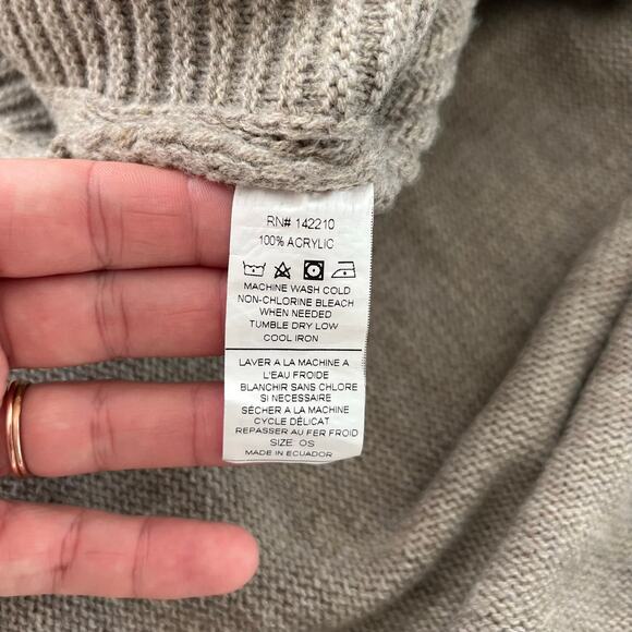 Mersea The Lisbon Traveler Mock Neck Side Slit Sweater in Driftwood and Seasalt - Picture 12 of 12